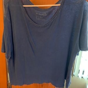 free people simple blue oversized tee